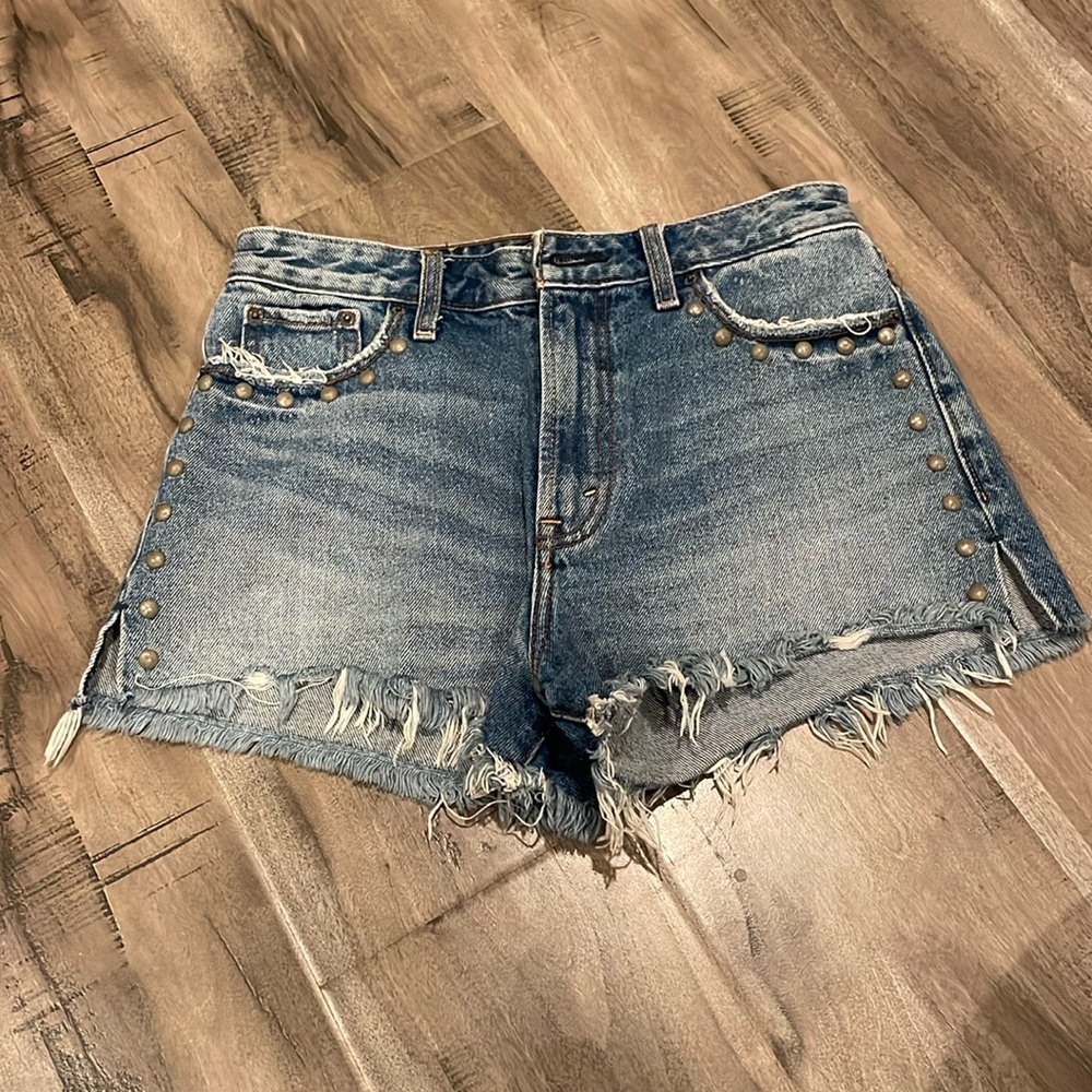 Abercrombie Studded Denim Shorts
